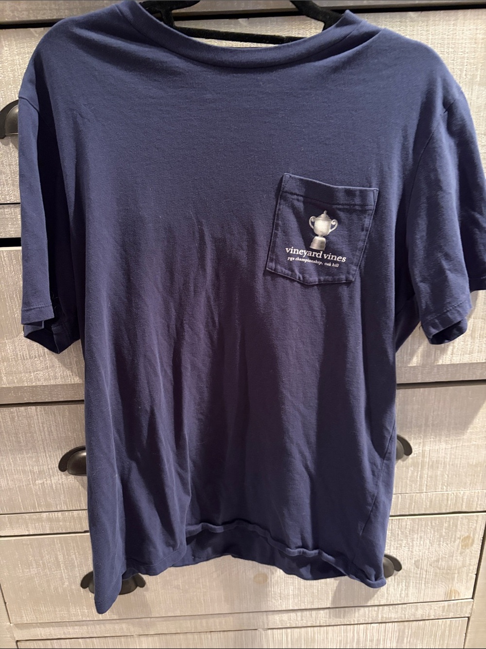 PGA Championship Vineyard Vines Navy Short Sleeve Pocket Tee